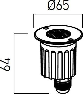 6W LED įleidžiamas į žemę šviestuvas XGROUND, plieno sp., 3000K, IP67