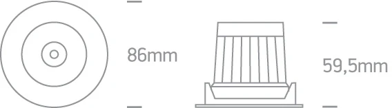 6W LED įleidžiamas pakreipiamas šviestuvas, 3000K, 11106K/W