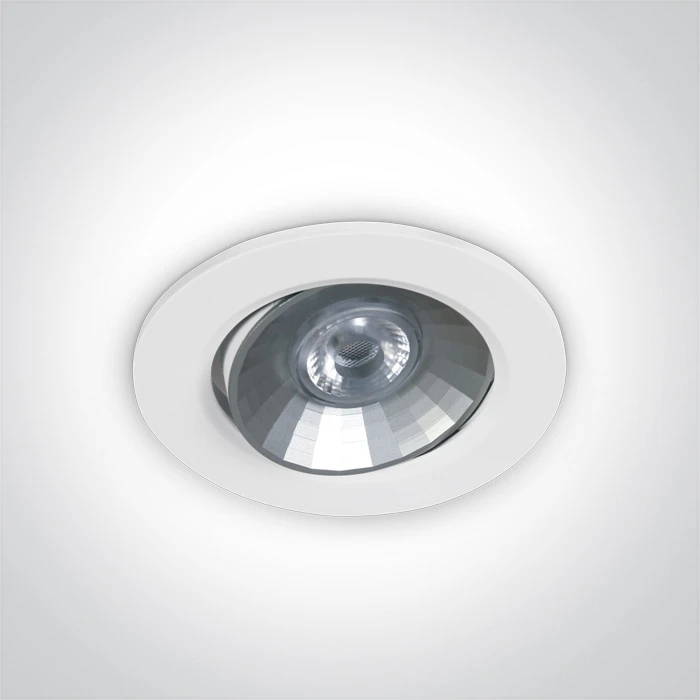 6W LED įleidžiamas pakreipiamas šviestuvas, 3000K, 11106K/W