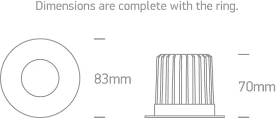 6W LED įleidžiamas šviestuvas, 3000K, 10106PF/W