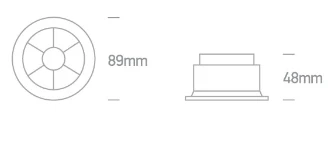 6W LED įleidžiamas šviestuvas, baltas, 3000K, 10106X/W/W