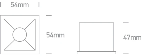 6W LED įleidžiamas šviestuvas, juodas, 3000K, 50106B/B/W