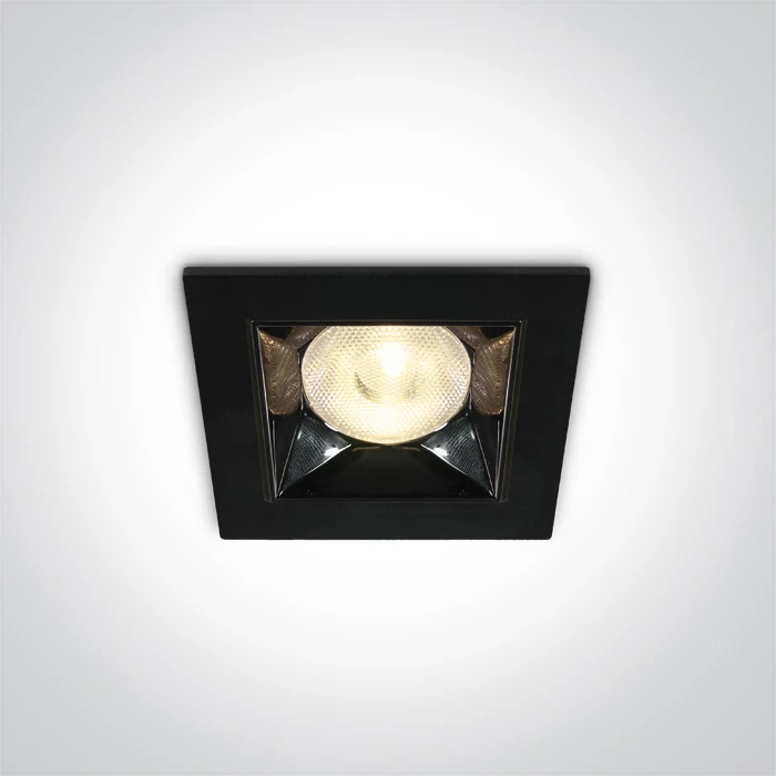 6W LED įleidžiamas šviestuvas, juodas, 3000K, 50106B/B/W