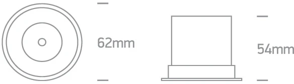 6W LED įleidžiamas šviestuvas, juodas, 3000K, 10106DC/B/W