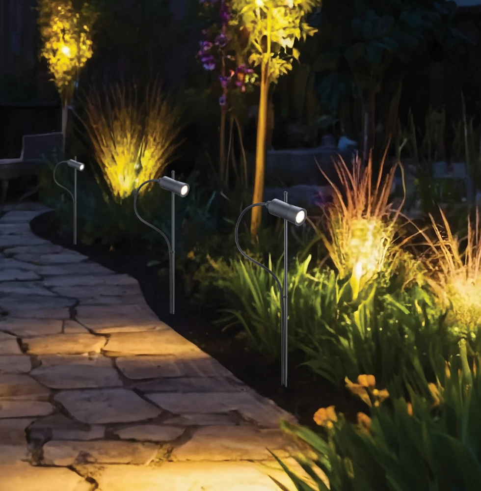 6W LED įsmeigiamas lauko šviestuvas LINO, juodas, 3000K, IP65, 4353000