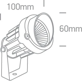 6W LED įsmeigiamas sodo šviestuvas, juodas, 7068/B/W