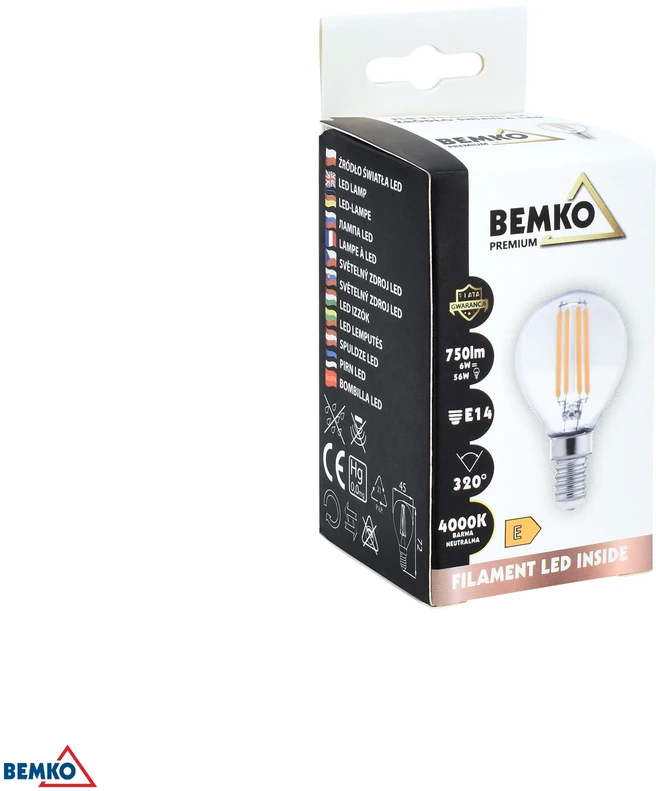 Bemko 6W LED lemputė, E14, 4000K, 320°