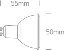 6W LED lemputė, GU10, 2700K, 7306CG/EW