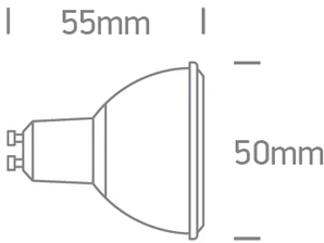 6W LED lemputė, GU10, 3000K, 60°, 7306CGA/W