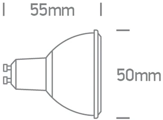 6W LED lemputė, GU10, 3000K, 60°, 7306DG/W