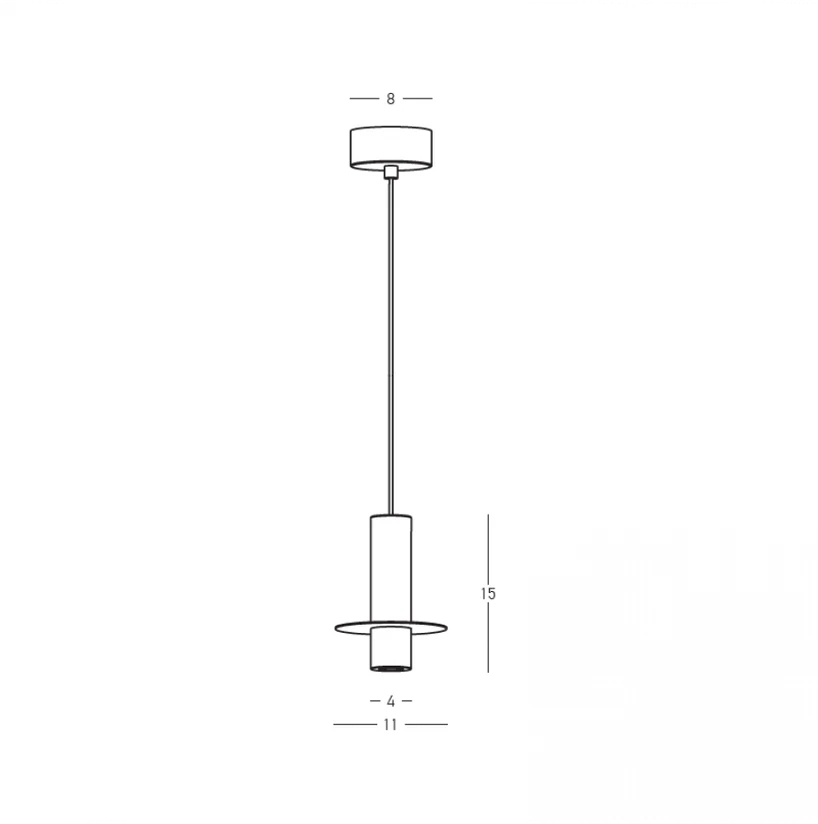 6W LED pakabinamas šviestuvas, juodos/pilkos sp., 3000K, 25378