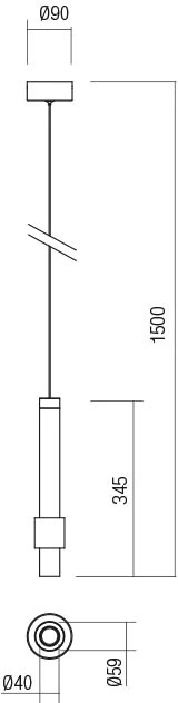 6W LED pakabinamas šviestuvas TYCON, baltas, 3000K, 01-1992