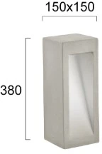 6W LED pastatomas lauko šviestuvas STYLE, smėlio sp., 3000K, IP65, dimeriuojamas, 38cm, 4290401