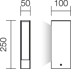 6W LED pastatomas lauko šviestuvas TWIN, tamsiai pilkas, 3000K, IP65, 9460