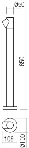 6W LED pastatomas lauko šviestuvas UBOAT, rūdžių sp., 3000K, IP65, 90544
