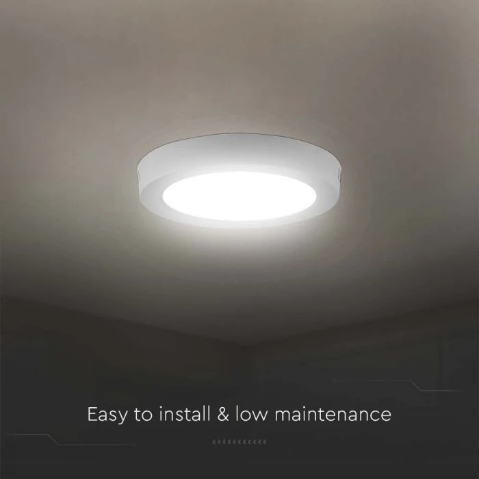 V-tac 6W LED paviršinė panelė, balta, 6500K