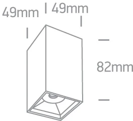 6W LED paviršinis šviestuvas, juodas, 3000K, 12106B/B/W