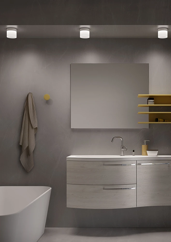 Lubinis šviestuvas 6W LED paviršinis šviestuvas NAIDA, chromo sp., 3000/4000K, IP44, 01-3358