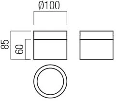 Lubinis šviestuvas 6W LED paviršinis šviestuvas NAIDA, chromo sp., 3000/4000K, IP44, 01-3358