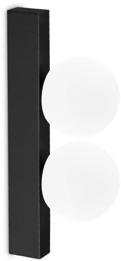 Sieninis šviestuvas Ideal Lux 6W LED paviršinis šviestuvas PING PONG, juodas, 3000K, 313252