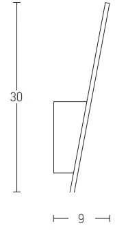 6W LED sieninis šviestuvas, baltas, 3000K, 16155