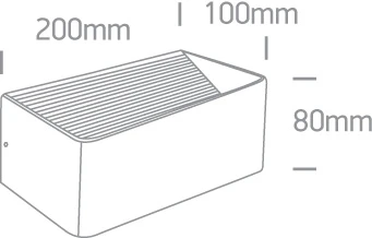 6W LED sieninis šviestuvas, juodas, 3000K, 67466B/B/W