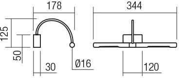 6W LED sieninis šviestuvas KENDO, baltas, 3000K, 01-3464