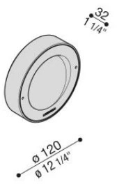 6W LED sieninis šviestuvas KOI 120, antracito sp., 3000K, IP66