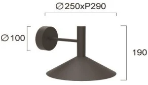 6W LED sieninis šviestuvas MARSI, juodas, 3000K, 4319800