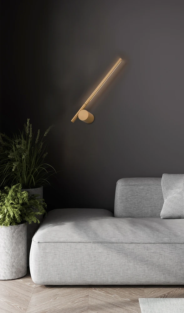 Viokef 6W LED sieninis šviestuvas NOVITA, aukso sp., 3000K, 4293001