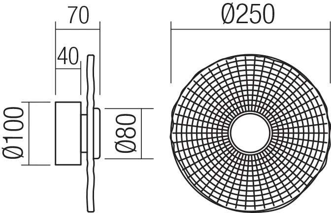 6W LED sieninis šviestuvas REEF, chromo sp., 3000K