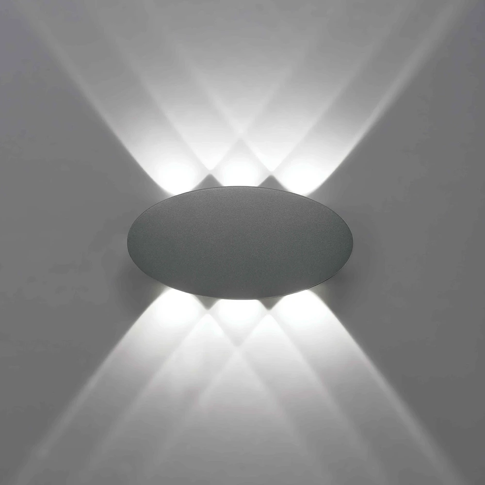 6W LED sieninis šviestuvas SMOOTH, tamsiai pilkas, 3000K, 4285100