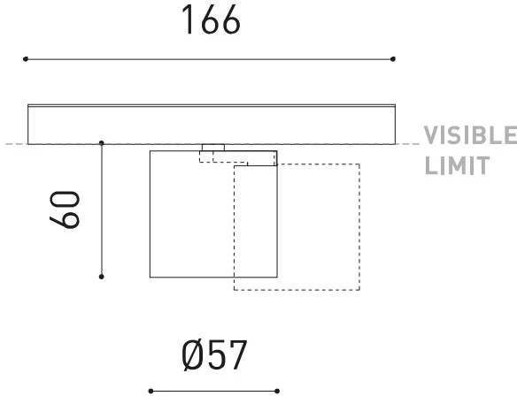 6W LED šviestuvas FLIP į magnetines sistemas 48V SHORT, 40°, juodas, 3000K