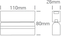 6W LED šviestuvas į magnetines sistemas FLAT, juodas, 3000/4000/5000K, 48V, 24°, 43106FA/B/V