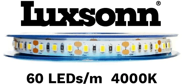 6 W/m LED juosta LUXSONN, DC24, 60 LED/m, 4000K, IP67