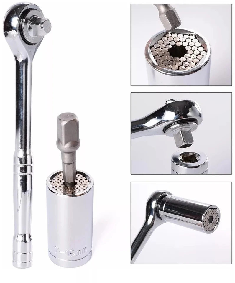7-19mm Universali Galvutė + raktas