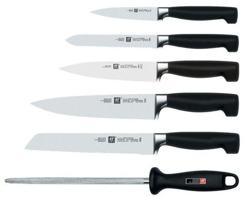 Peilis Set ZWILLING Vier Sterne 35068-003-0 (bread peilis, chef peilis, Peilis block, peilis for peeling fruits ir daržovės,
