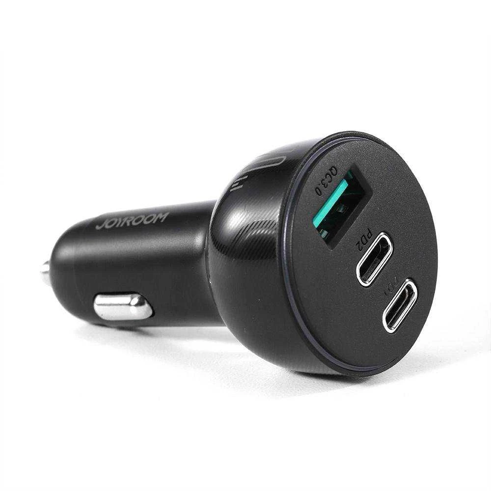 Automobilinis įkroviklis Joyroom JR-CL26, 2x USB-C PD, 1x USB 70W (juodas)