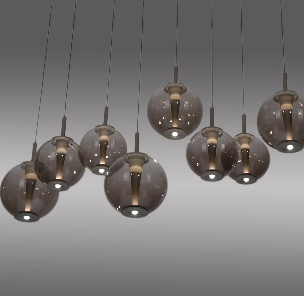 70W LED pakabinamas šviestuvas E-INFINITY, bronzos sp., 2200-5000K, dimeriuojamas, reguliuojamo ilgio