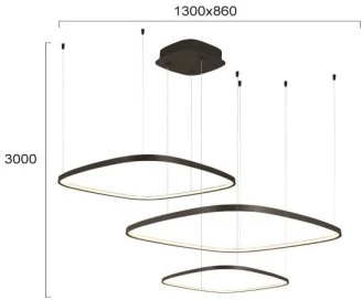 70W LED pakabinamas šviestuvas LORENZO, juodas, 3000/4000/6000K, dimeriuojamas, 4319400