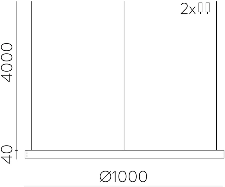 70W LED pakabinamas šviestuvas - modulis LOOP, juodas, 2700/3000K, C3997270N