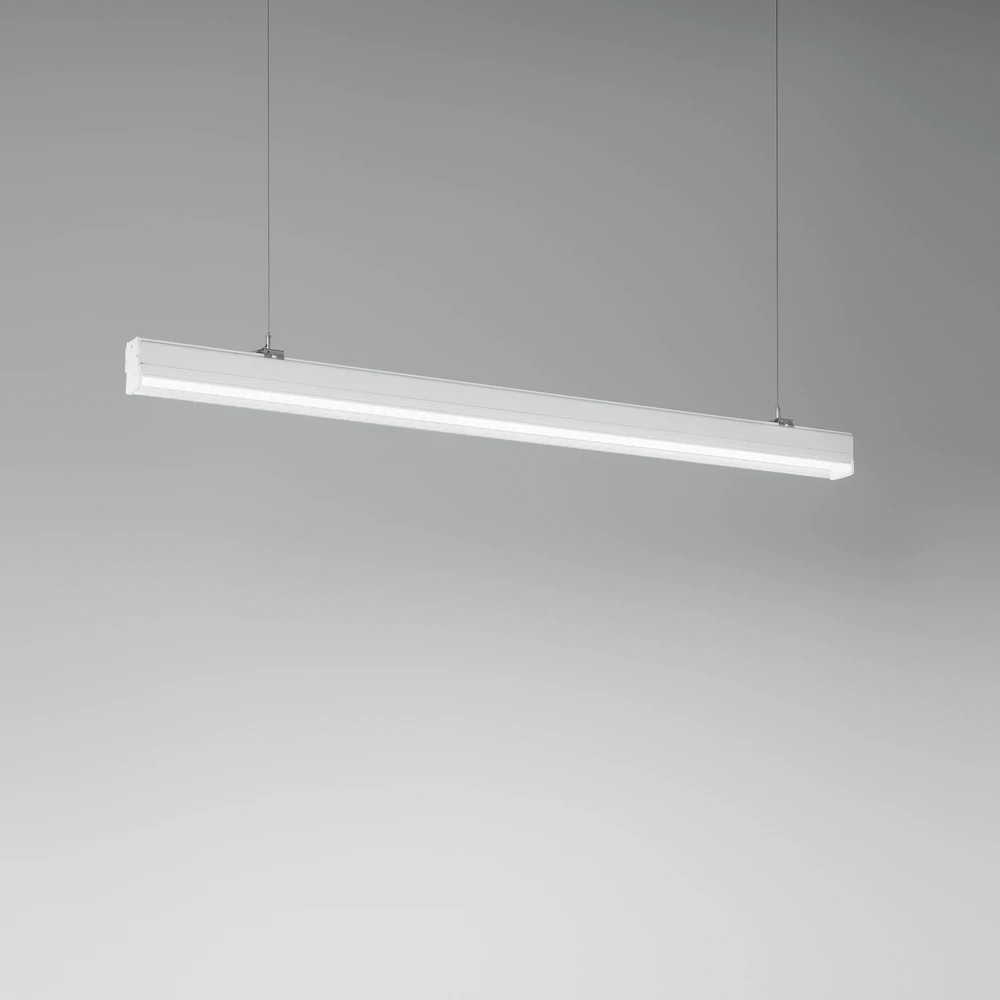 72W LED linijinis šviestuvas su 3h avariniu moduliu į trifazę bėginę sistemą BUSBAR, baltas, 4000K, IP54