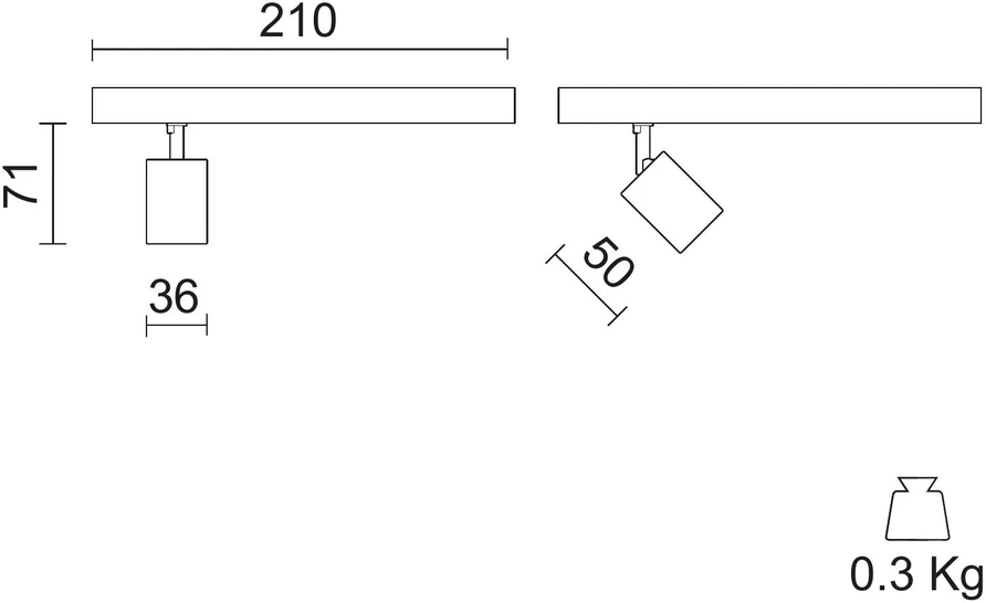 7,3W LED akcentinis šviestuvas NANOPERFETTO į magnetines sistemas ARIA, juodu korpusu, 3000K, PWM, 52°