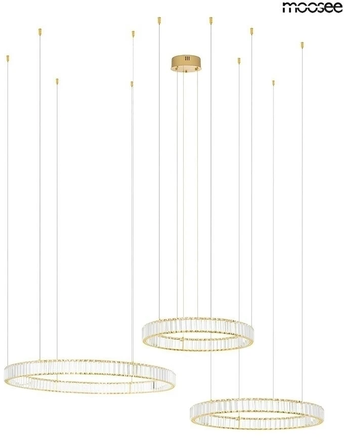 74W LED pakabinamas šviestuvas LIBERTY 3A, aukso sp., 3000K