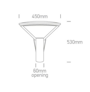 75W LED gatvės šviestuvas, juodas, 4000K, 70112/B/C