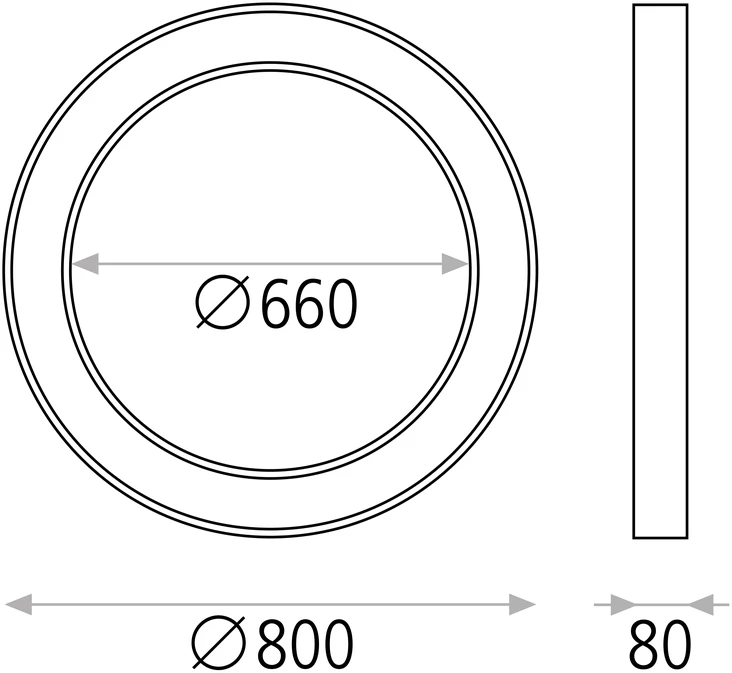 75W LED lubinis šviestuvas ALISO, baltas, 2700/3000/4000K, P3742274B