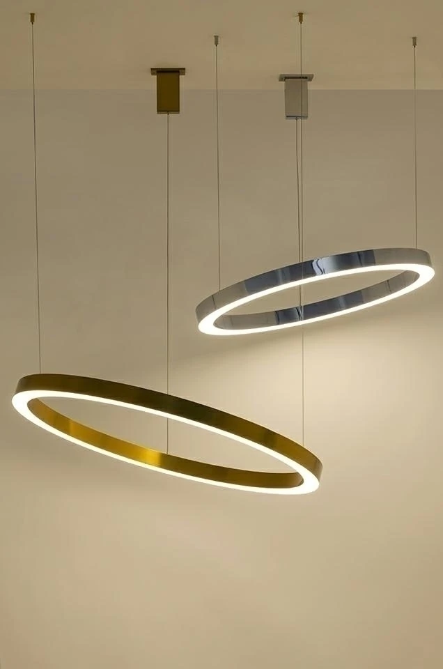 75W LED pakabinamas šviestuvas RING 100, aukso sp., 3000K