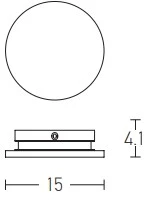 7.5W LED sieninis šviestuvas, baltas, 3000K, 20271