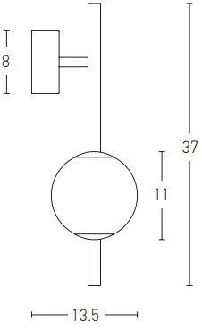 7.5W LED sieninis šviestuvas, juodas, 3000K, 20133