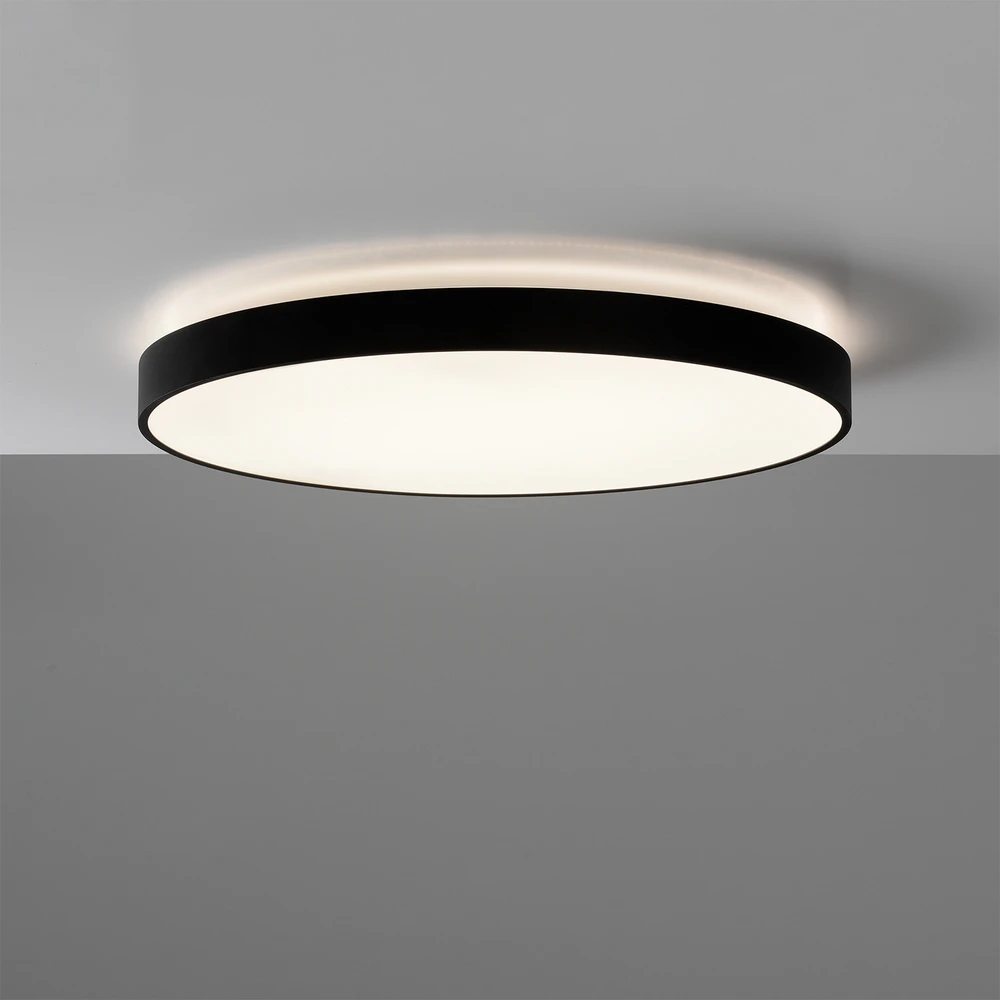 76W + 10,5W LED lubinis šviestuvas LISBOA, juodas, 3000/4000K, dimeriuojamas, P3851270NDP